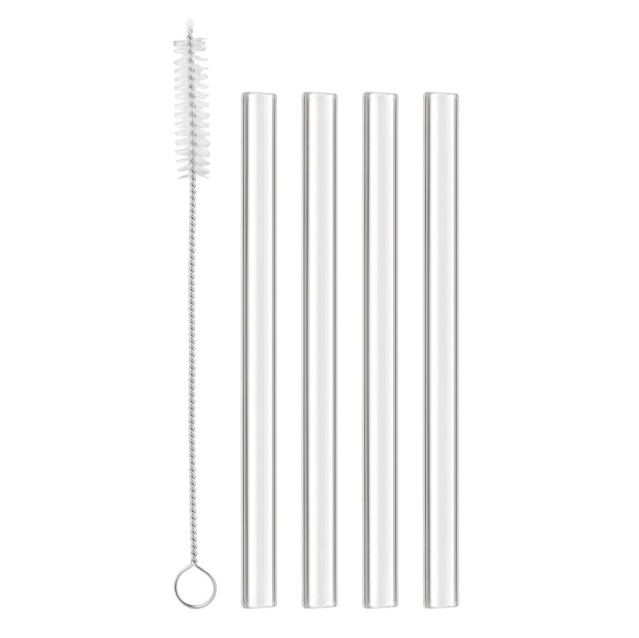 Tabletop & Bar Final Touch Straws | Reusable Glass Cocktail Straws - Set Of 4 | Final Touch®