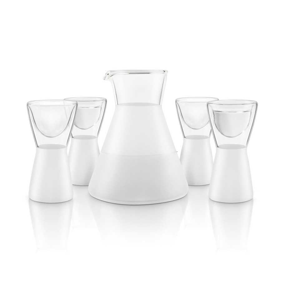 Tabletop & Bar Final Touch Sake | 5 Piece Frosted Sake Decanter Set | Final Touch®