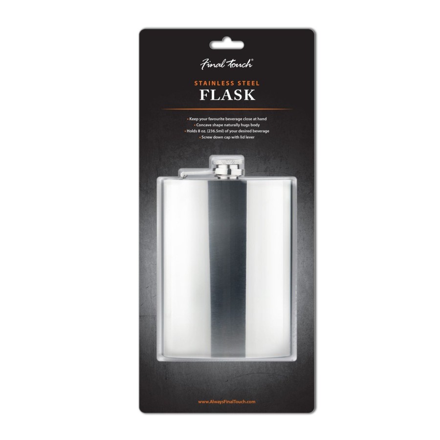 Tabletop & Bar Final Touch Bar Accessories | Stainless Steel Flask | Final Touch®