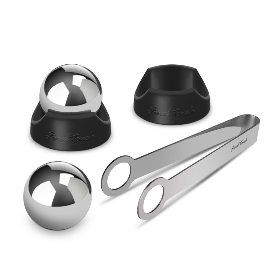 Tabletop & Bar Final Touch Steel Chilling Balls & Cubes | Stainless Steel Chilling Balls - Set Of 2 | Final Touch®