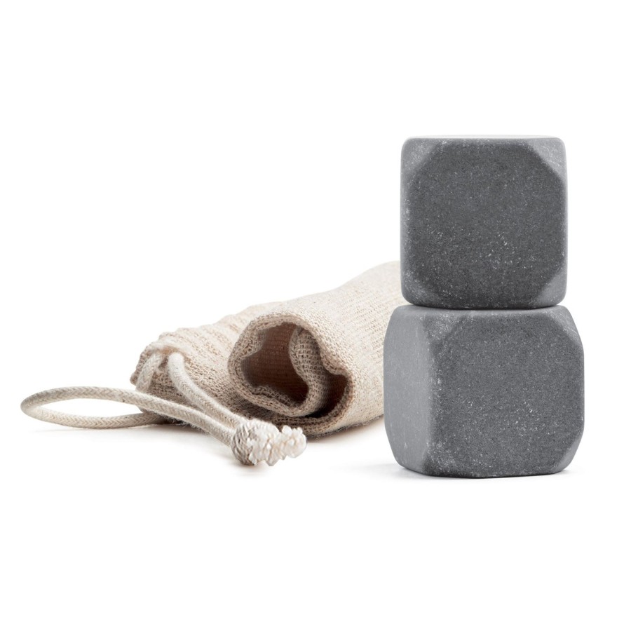 Tabletop & Bar Final Touch Steel Chilling Balls & Cubes | Sculpted Chilling Stones - Set Of 2 | Final Touch®