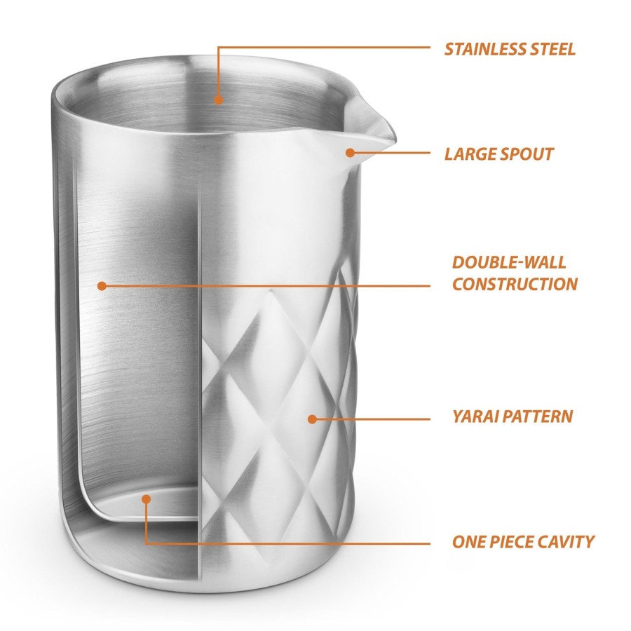 Tabletop & Bar Final Touch | Double-Wall Stainless Steel Yarai Mixing Pitcher | Final Touch®