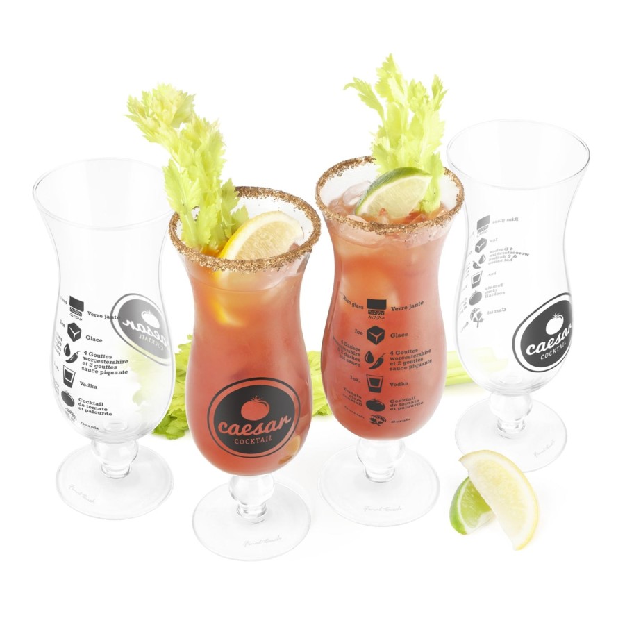 Tabletop & Bar Final Touch Specialty Bar Glasses | Caesar Cocktail Glasses - Set Of 4 | Final Touch®