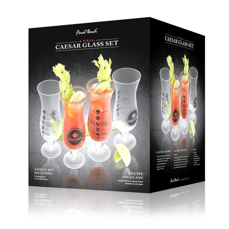 Tabletop & Bar Final Touch Specialty Bar Glasses | Caesar Cocktail Glasses - Set Of 4 | Final Touch®