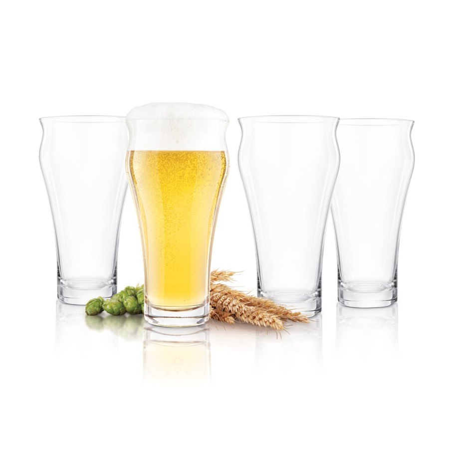 Tabletop & Bar Final Touch Beer Mugs & Glasses | Brewhouse Beer Glass - Set Of 4 - 20 Oz (591 Ml) | Final Touch®