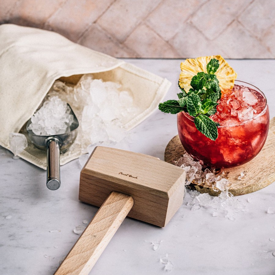 Tabletop & Bar Final Touch Bar Cart & Home Bar Essentials | Lewis Ice Bag, Wood Mallet & Ice Scoop | Final Touch®