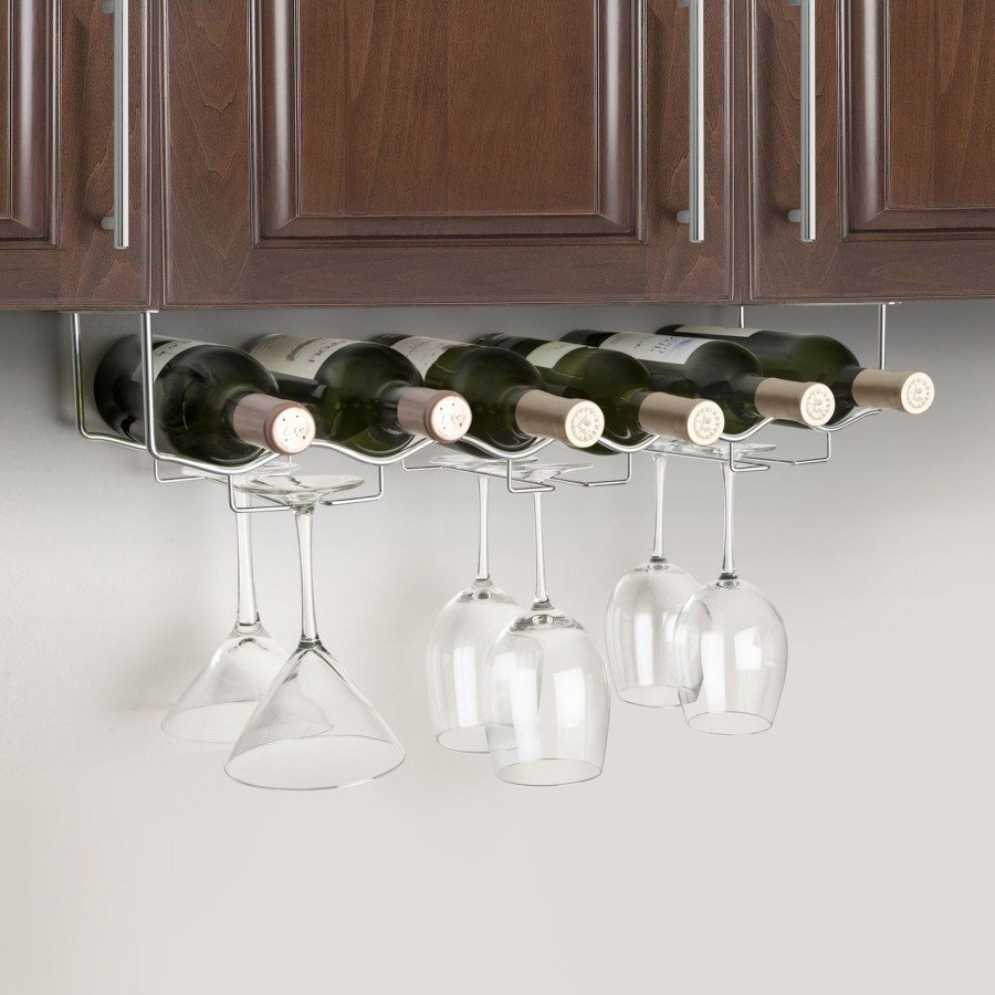 Storage Final Touch Wine Racks | Under Cabinet 6 Bottle Wine / Glass Rack | Final Touch®