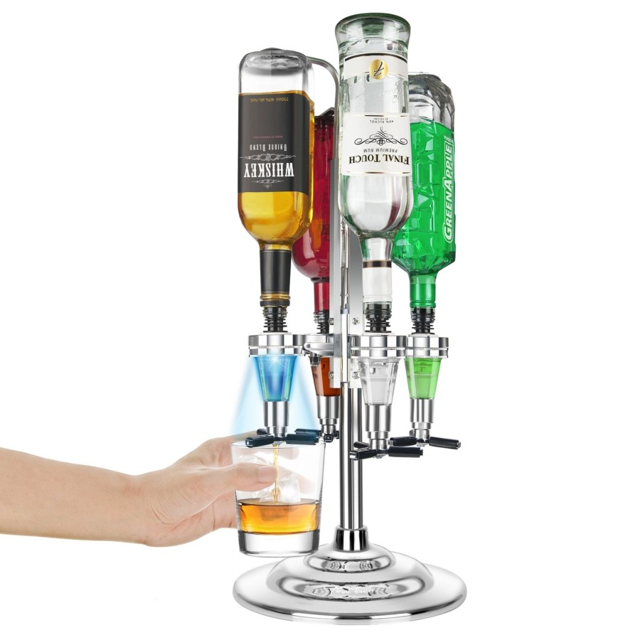 Tabletop & Bar Final Touch Liquor Dispensers & Caddies | 4 Bottle Led Liquor Dispenser | Final Touch®