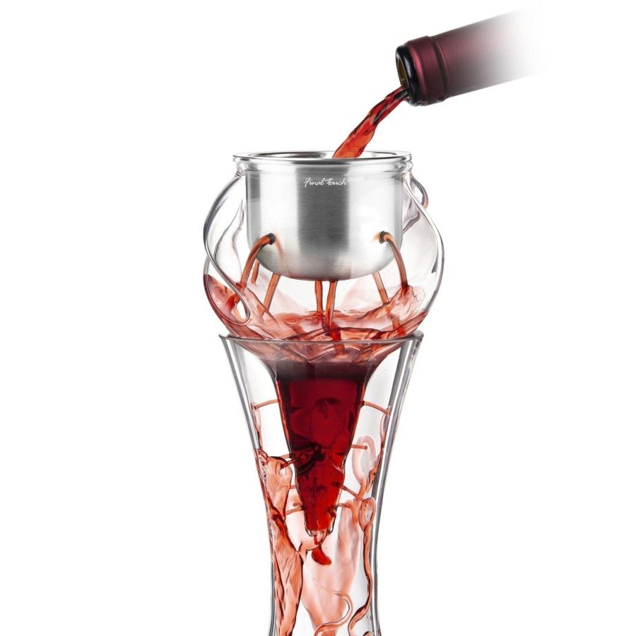 Tabletop & Bar Final Touch Conundrum Series | Conundrum Stainless Steel Aerator For Wine Decanters | Final Touch®