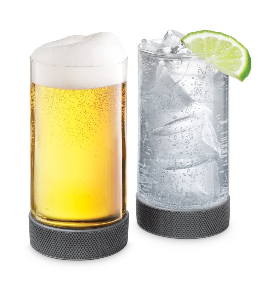 Tabletop & Bar Final Touch | Breakaway Hockey Puck Pints - Set Of 2 | Final Touch®