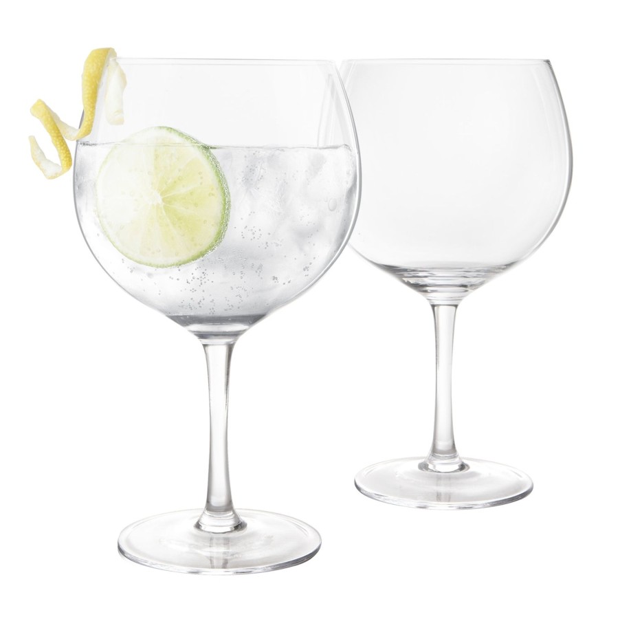 Tabletop & Bar Final Touch Durashield Liquor Accessories | Gin Lead-Free Crystal Glasses - Set Of 2 | Final Touch®