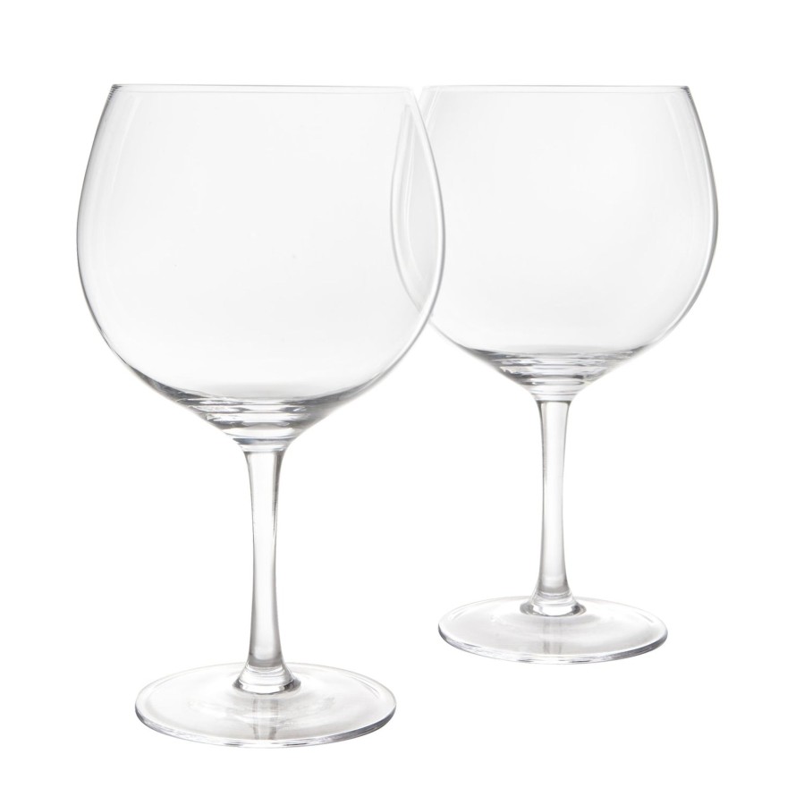 Tabletop & Bar Final Touch Durashield Liquor Accessories | Gin Lead-Free Crystal Glasses - Set Of 2 | Final Touch®