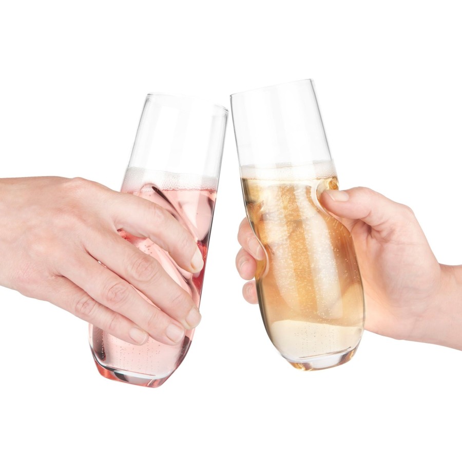 Tabletop & Bar Final Touch | Bubbles Sparkling, Champagne, Bubbly Glass Set With Opener - 10 Oz (300 Ml) | Final Touch®