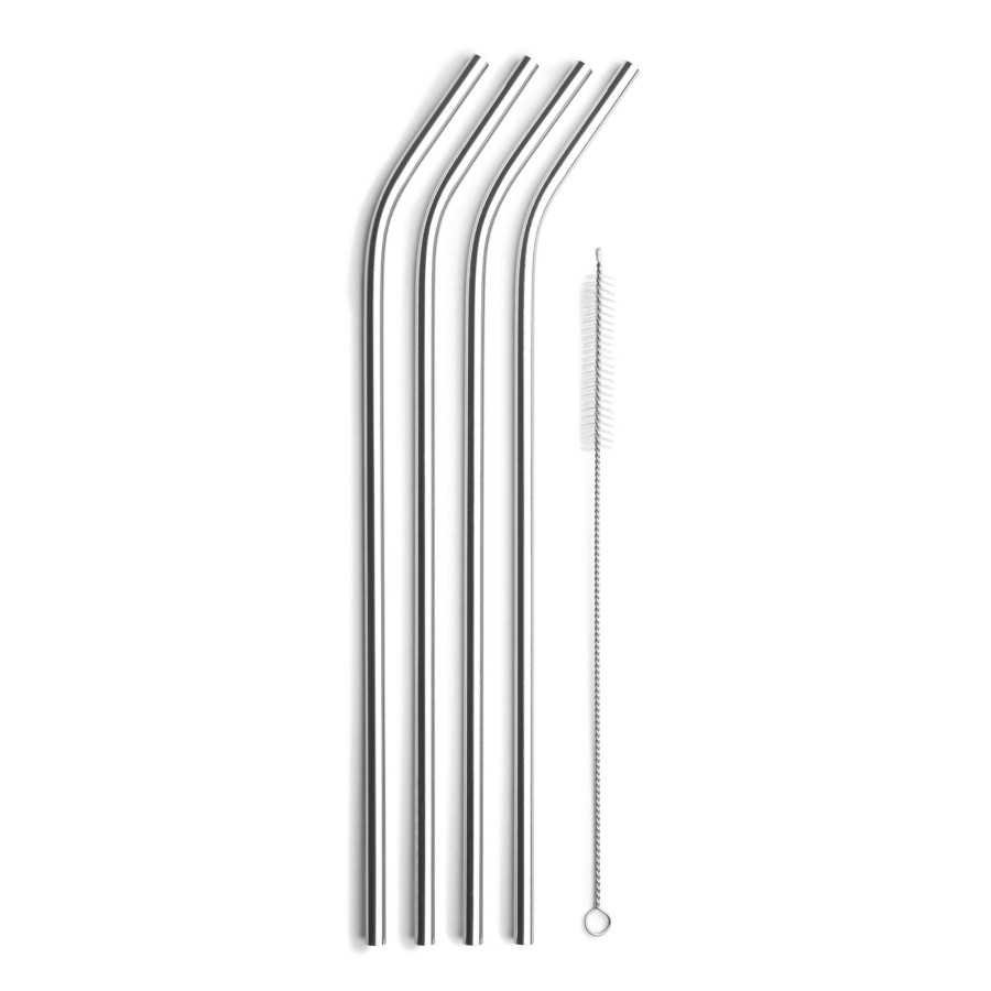 Tabletop & Bar Final Touch Straws | Stainless Steel Straws - Set Of 4 | Final Touch®