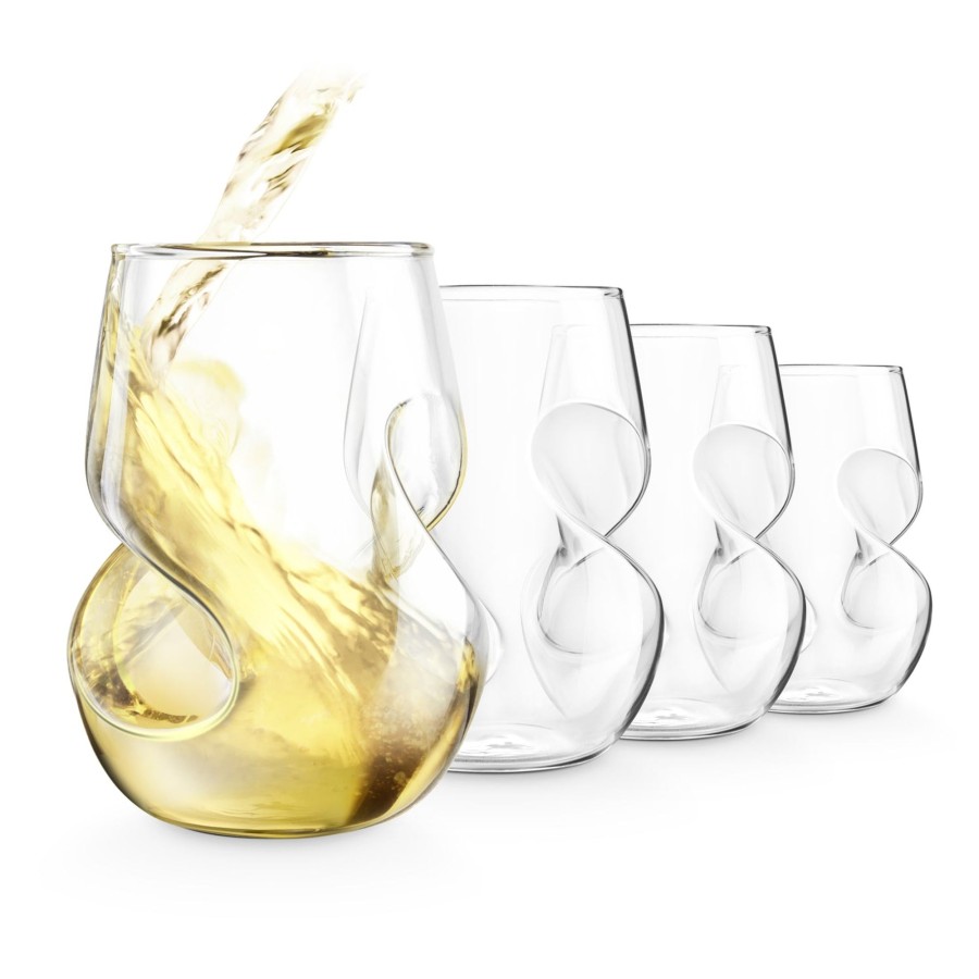 Tabletop & Bar Final Touch Wine Glasses | Conundrum White Wine Glasses - Set Of 4 - 9 Oz (266Ml) | Final Touch®