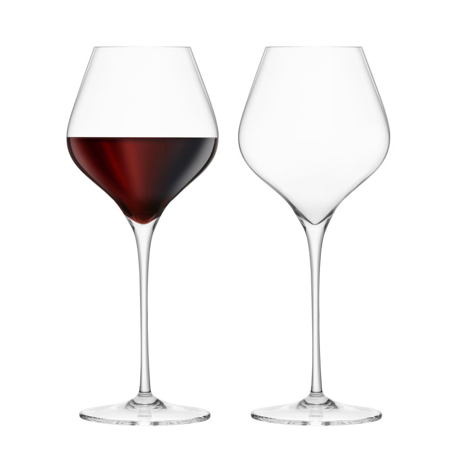 Tabletop & Bar Final Touch Durashield Wine Accessories | Burgundy Lead-Free Crystal Glasses - Set Of 2 | Final Touch®