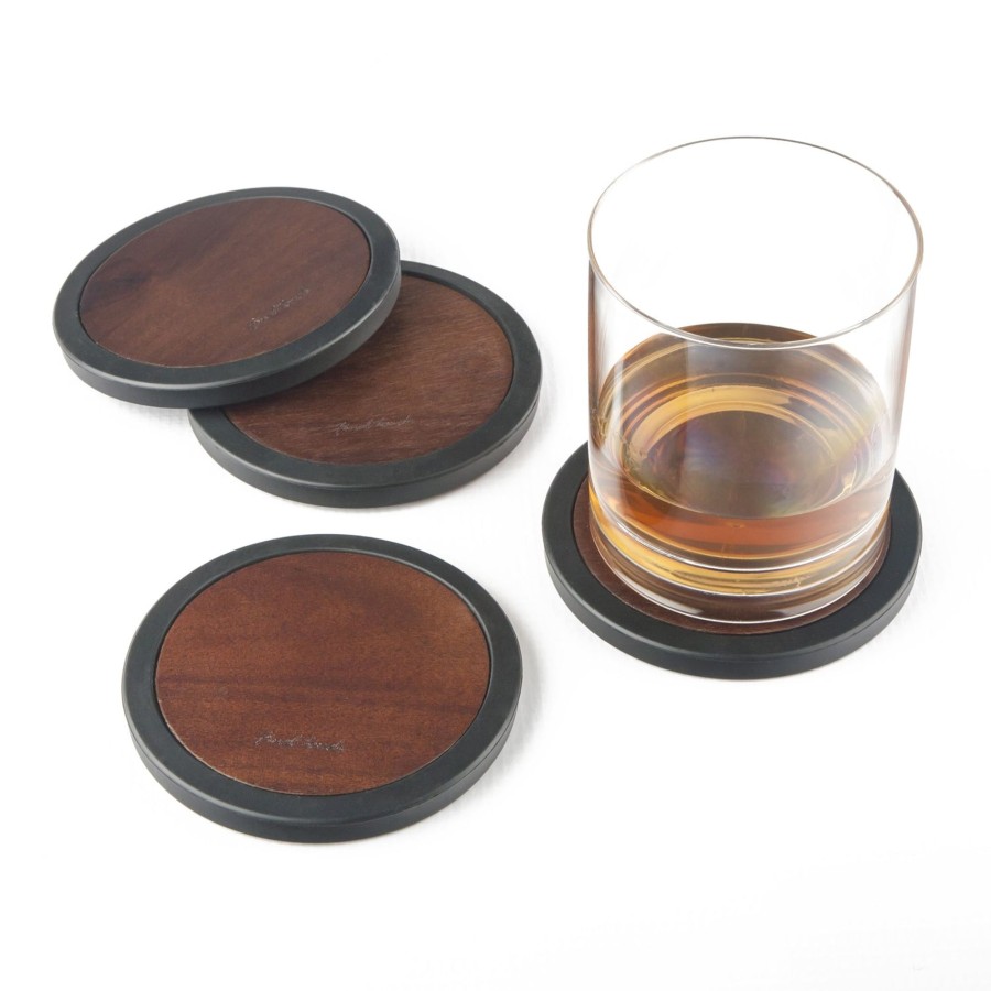 Tabletop & Bar Final Touch Coasters Trays & Drink Stirrers | Wood Coasters - Set Of 4 | Final Touch®