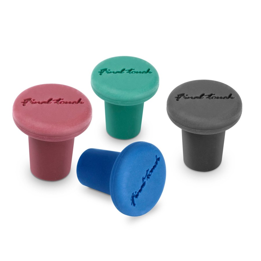 Tabletop & Bar Final Touch Wine Accessories | Silicone Bottle Stoppers - Set Of 4 | Final Touch®