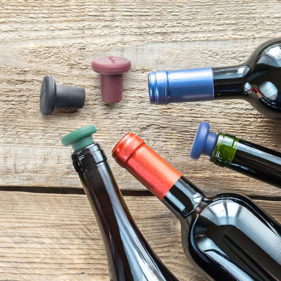 Tabletop & Bar Final Touch Wine Accessories | Silicone Bottle Stoppers - Set Of 4 | Final Touch®