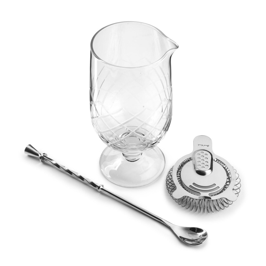 Tabletop & Bar Final Touch Yarai Mixing Pitchers | Extra-Large Stemmed Yarai Mixing Pitcher With Hawthorne Strainer | Final Touch®